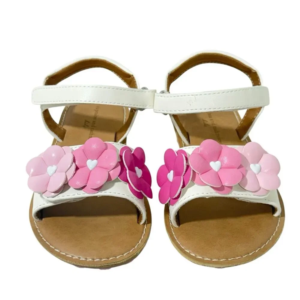 Cupcakes and Cashmere floral band Girls Adjustable Sandals SZ/10